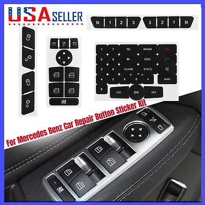 For Mercedes Car Repair Button Sticker Kit Door Steering A/C Window Radio Benz • $9.22