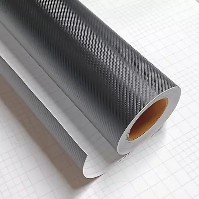 3D Carbon Fiber Film Twill Weave Vinyl Sheet Roll Wrap (12  X 60  Black) • $14.13