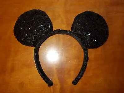 Disney Parks Mickey Mouse Black Sequin Ears Headband • $19.99