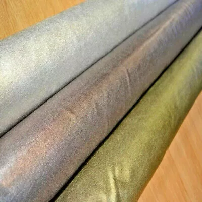 £6.99 • Buy Metallic 1 Way Stretch Thick PolyCotton Drill Workwear Fabric 150cm Wide 3 Cols