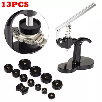 13PCS Watch Back Case Press Opener Crystal Glass Closer Fitting Repair Tool UK • £13.31