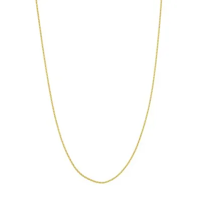 0.66mm Italian Square Box Chain Necklace Real 14k Yellow Gold • $157.84