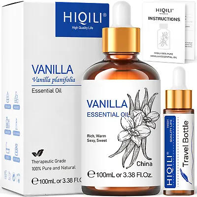 HIQILI 100ml Essential Oil 100% Pure Natural Diffuser Aroma For Hair Skin Nail • £11.99