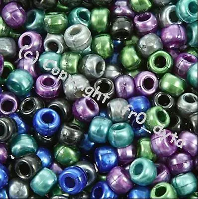 £2.89 • Buy 100 Pony Beads Mixed 9x6mm Barrel Shape For Jewellery Making BUY 3 FOR 2