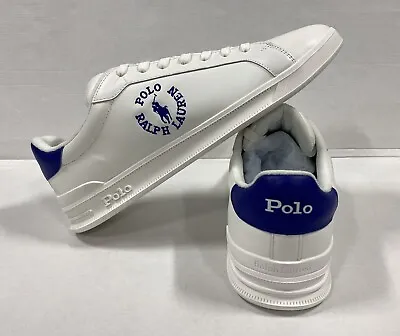 Polo Ralph Lauren Heritage Court Leather Mens Sneakers Trainer Shoes UK 10 EU 44 • £69