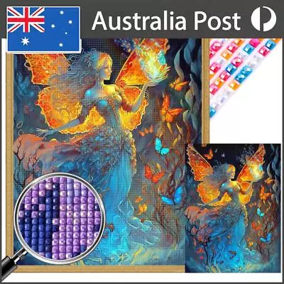 DIY Full Square Drill Partial AB Drill Diamond Painting Butterfly Fairy 50x65cm • $21.29