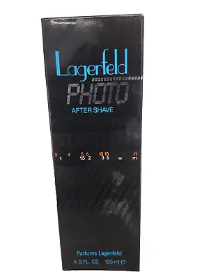 Lagerfeld Photo After Shave 4.2 FL. OZ. Black Box.  SLIGHTLY DAMAGED BOX • $199.99