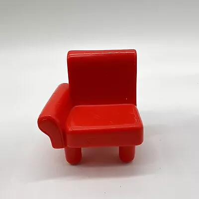 Fisher Price My First Dollhouse Red Couch Sofa Chair Replacement For Living Room • $12.74