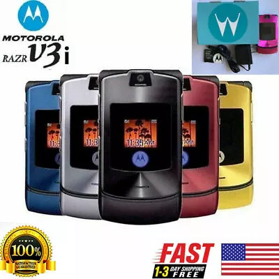 Unlocked Motorola RAZR V3i GSM 1.23 MP Camera Flip Bluetooth MP3 Mobile Phone • $40