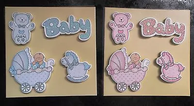 Baby Embellishments Toppers Motifs Cute Wooden Quality Various Glitter Styles • £2.99