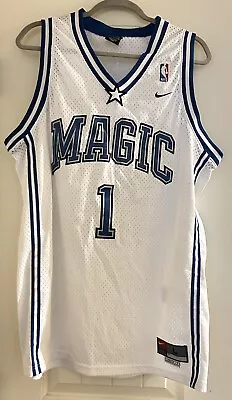 Vintage Nike Orlando Magic #1 Tracy McGrady Jersey Mens Size L White • $45