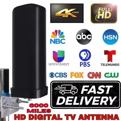 6000 Miles Outdoor TV Antenna Digital HDTV 4K Amplified 360° UHF VHF Long Range • $20.88