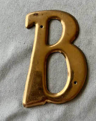 Initial B Vintage Copper Brass MCM Wall Decor House Signage Mailbox Letter 3.5 • $7.95