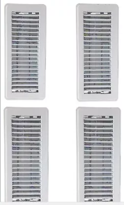 Mobile Home Parts Floor Register 4  X 10    4 Pack White Metal Floor Vent • $35