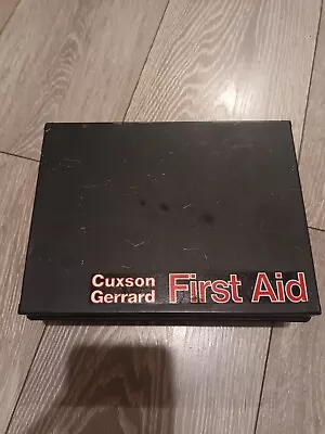 Vintage Cuxson Gerrard First Aid Box Black Metal Tin Medical Collectible  • £11.99