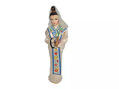 Vintage Oriental Asian Geisha Girl Doll Souvenir Traditional Kimono Wear 15.5   • $27.97