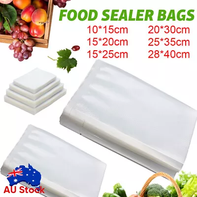 100-1000 Vacuum Sealer Bags 8 Size Precut Food Storage Seal Bags Cryovac Bags • $14.09