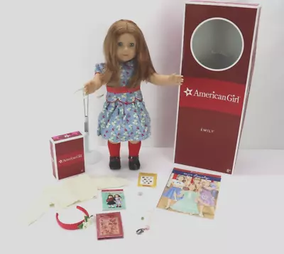 American Girl Doll Emily With Box Book Accessories Coin Sealed Limited Retired • $268.45