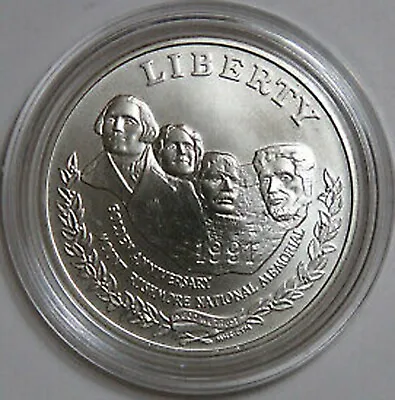 1991 P Mount Rushmore BU Silver One Dollar Commemorative US Mint $1 Coin ONLY • $32.95