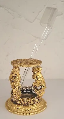 Vintage Hollywood Regency Gold Ormulu Cherub Toothbrush Holder Matson ? 3.25   • $59.99