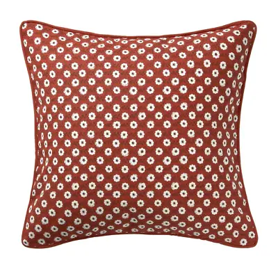 IKEA SNÖBRÄCKA 2 Cushion Cover (only) Red White/flower Patterned 50x50 Cm • £18
