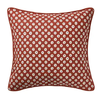 IKEA SNÖBRÄCKA Cushion Cover (only) Red White/flower Patterned 50x50 Cm • £10.50