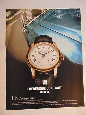 2012 FREDERIQUE CONSTANT GENEVE WATCH Print Ad • $12