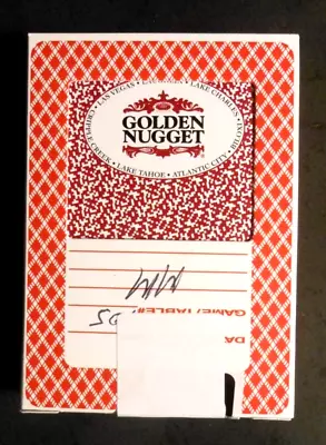 CASINO PLAYING CARDS GOLDEN NUGGET LAKE TAHOE NEVADA  Red Backs Casino Sealed • $5.95