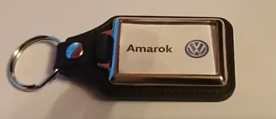 VW AMAROK VAULKSWAGON PU LEATHER LOGO KEYRING Spares Gift Idea • $5.04