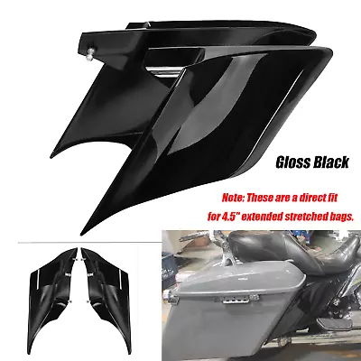 Vivid Black Stretched Extended Side Cover Panel For Harley Street Road Glide 14+ • $95.93