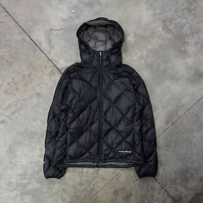 Vintage Montbell 800 Quilted Down Puffer Jacket Black 2000s Womens Medium • $99.99