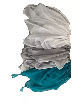 £9 • Buy Plain Swags With Tassel, Voile Net Curtain Panel,  56 Cm Wide X  45 Cm