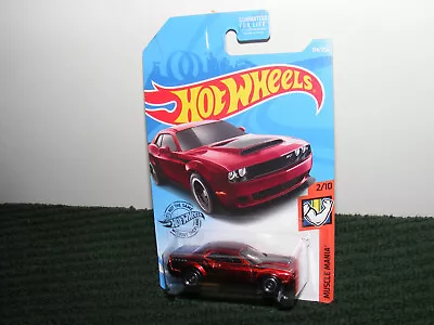 2019 Hot Wheels Super Treasure Hunt '18 DODGE CHALLENGER SRT DEMON Near Mint • $29.95