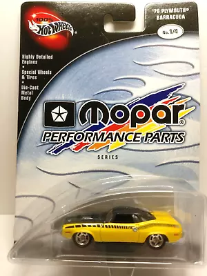 100% Hot Wheels  Mopar Performance  1970 Plymouth Barracuda W/Real Riders • $15