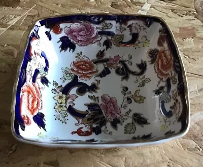 Mason's Ironstone Mandalay Blue  Square Sweet Trinket Dish  Serving Bowl • £10