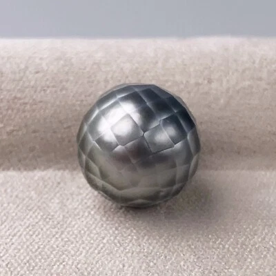 $71.10 • Buy Big 11.6MM Round Faceted Gray Tahitian Saltwater Loose Pearl Undrilled