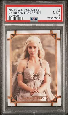 2021 Rittenhouse Game Of Thrones Daenerys Targaryen Copper /199 #1 PSA 9 • $50