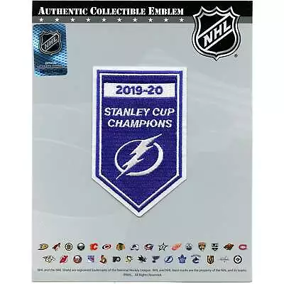 2020 NHL Stanley Cup Final Champions Tampa Bay Lightning Banner Jersey Patch • $27.41