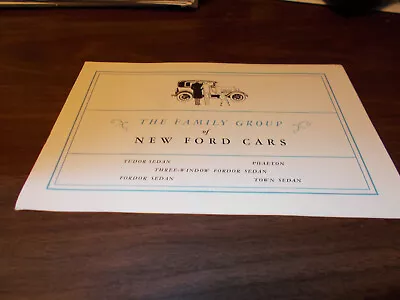 1929 Ford Model A  Family Group Of New Ford Cars  8-page Sales Catalog • $35