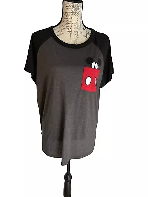 Disney 2X Short Sleeve Chess Pocket With 3-D Appliqué Of Mickey Mouse • $18