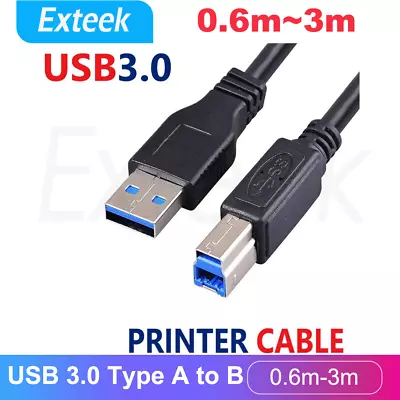 USB 3.0 Type A Male To B Male Printer Extension Cord Cable Dock Hub Super Speed • $11.35