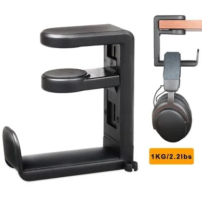 Earphones Holder For Gaming Headphone Bracket Under Desk Hook Headset Stand • $18.32