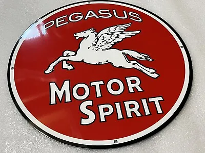 12in Mobil Pegasus Gasoline Gas Vintage Style Heavy Steel Metal Sign Oil • $49.99