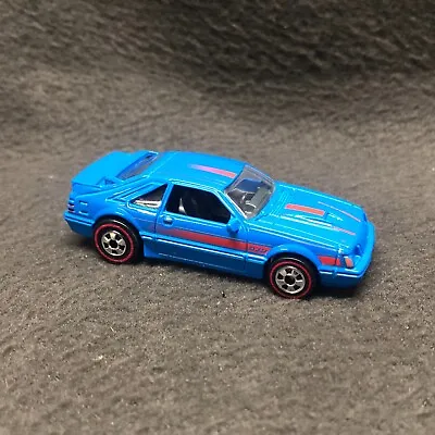 Hot Wheels '84 Mustang SVO Blue Redline 2015 Heritage Redline Foxbody LX 5.0 • $7.99