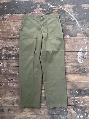 Vintage OG 507 Utility Trousers 34x30 Green Men’s Vietnam Zipper Fly • $49.99