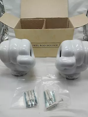 Walt Disney Mickey Mouse Ceramic Gloves Towel Rod Holders / Toilet Paper Holders • $50