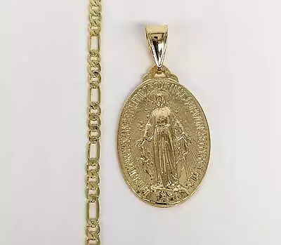 Virgin Mary Gold Plated Pendant Chain Necklace Virgen De Guadalupe Women Oro  • $9.99