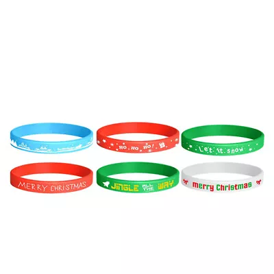  6 Pcs Watch Extender Band Christmas Silicone Smartwatch Wristband • £7.85