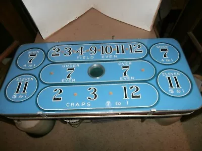 Vintage Craps Table Top Game Portable Casino Gambling Bet Unmarked  1950's • $999.99