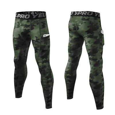 Mens Compression Base Layer Gym Sports Pants Leggings Tight Running Bottoms • $15.88